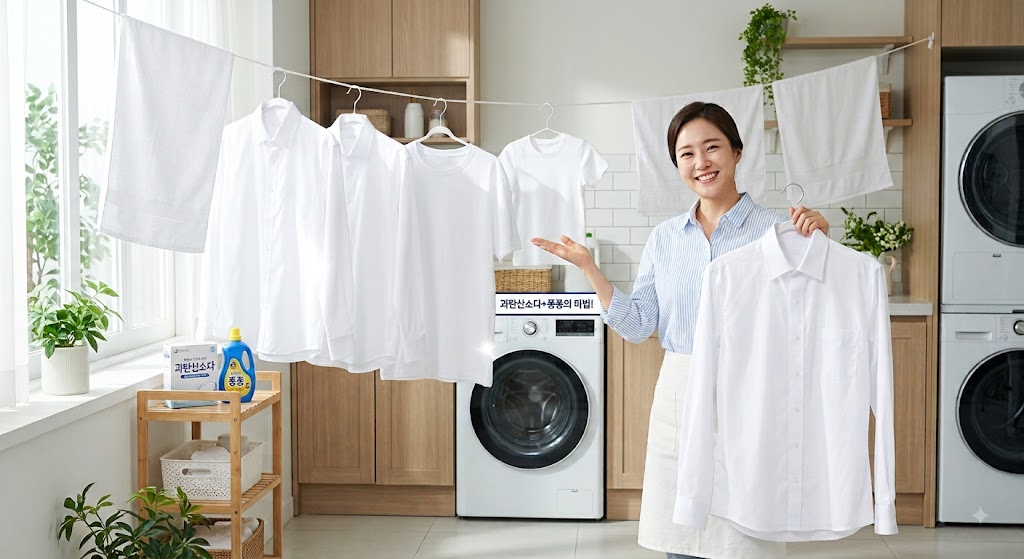 누런 옷 하얗게 만드는 법